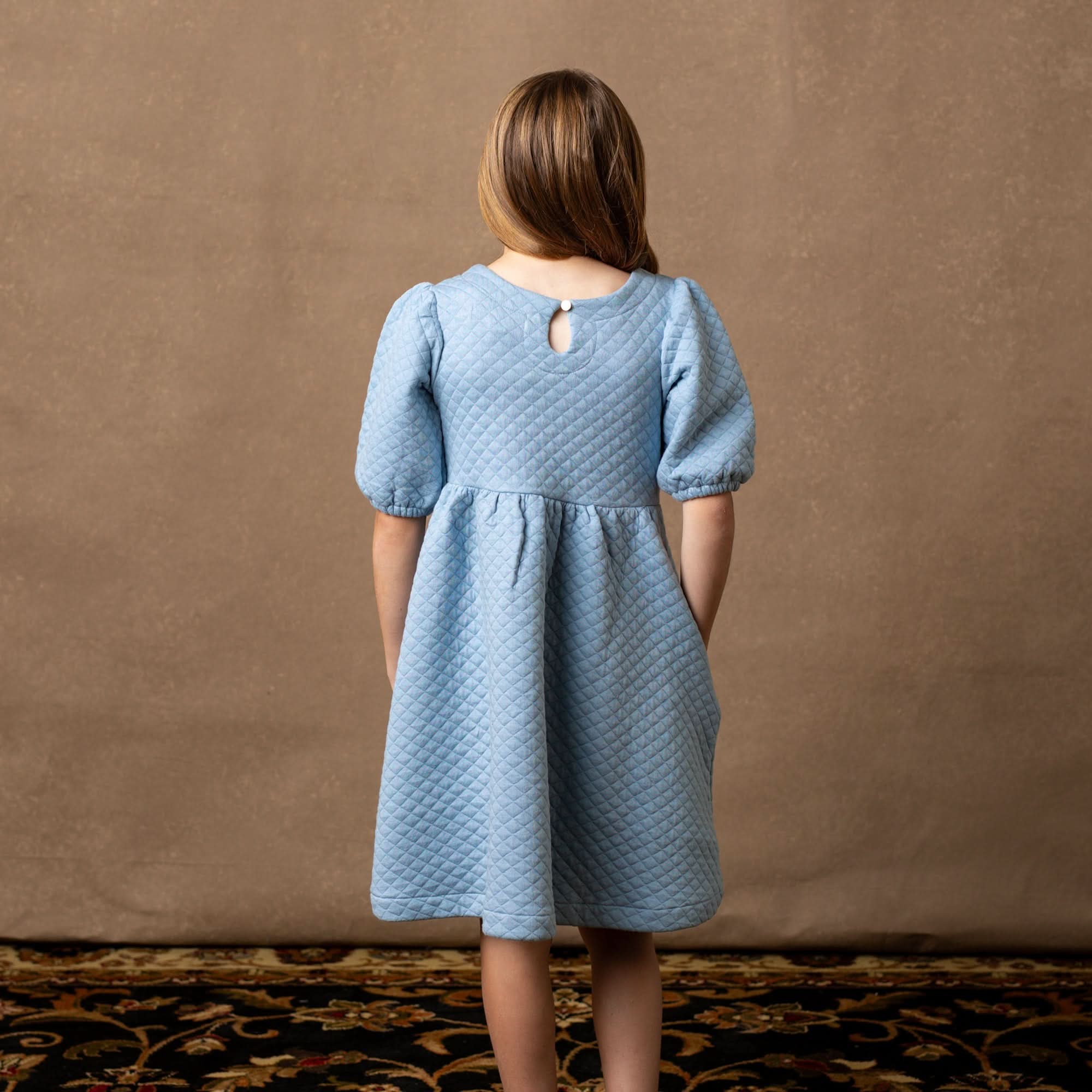 Image of Quilted Puff Sleeve Dress